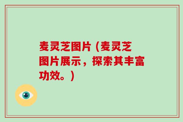 麦灵芝图片 (麦灵芝图片展示,探索其丰富功效。) 麦灵芝图片 (麦灵芝图片展示,探索其丰富功效。)