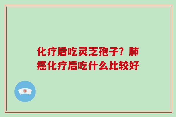 后吃灵芝孢子？后吃什么比较好