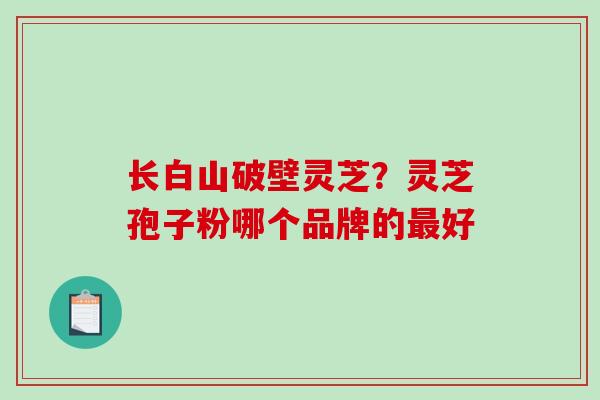 长白山破壁灵芝?灵芝孢子粉哪个品牌的好 长白山破壁灵芝?灵芝孢子粉哪个品牌的好