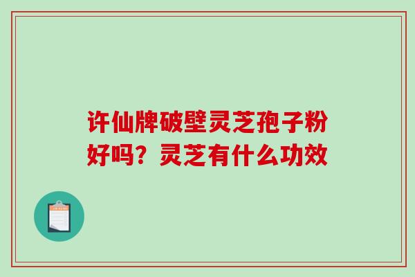 许仙牌破壁灵芝孢子粉好吗?灵芝有什么功效 许仙牌破壁灵芝孢子粉好吗?灵芝有什么功效