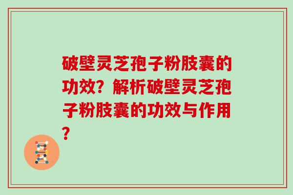 破壁灵芝孢子粉肢囊的功效？解析破壁灵芝孢子粉肢囊的功效与作用？