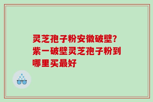 灵芝孢子粉安徽破壁？紫一破壁灵芝孢子粉到哪里买好