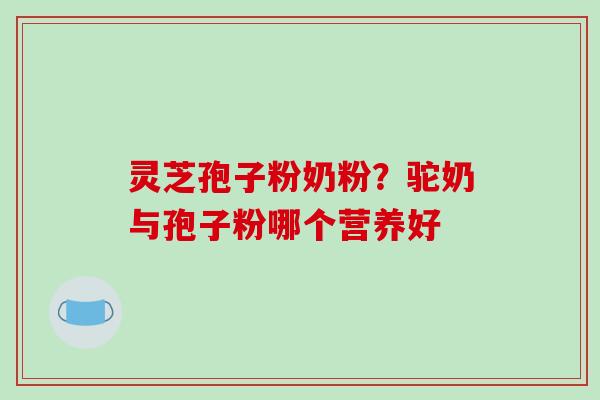 灵芝孢子粉奶粉？驼奶与孢子粉哪个营养好