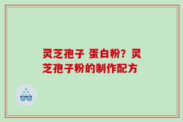 灵芝孢子 蛋白粉？灵芝孢子粉的制作配方