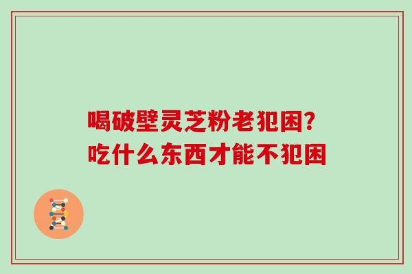 喝破壁灵芝粉老犯困?吃什么东西才能不犯困 喝破壁灵芝粉老犯困?吃什么东西才能不犯困