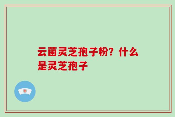 云菌灵芝孢子粉？什么是灵芝孢子