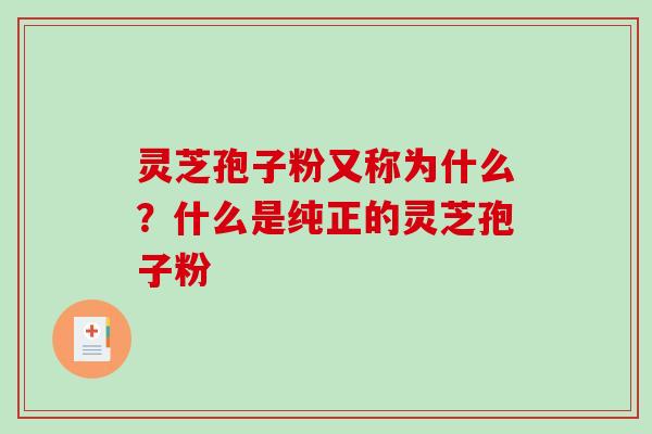 灵芝孢子粉又称为什么?什么是纯正的灵芝孢子粉 灵芝孢子粉又称为什么?什么是纯正的灵芝孢子粉