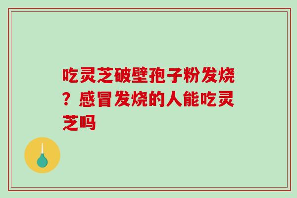 吃灵芝破壁孢子粉发烧?发烧的人能吃灵芝吗 吃灵芝破壁孢子粉发烧?发烧的人能吃灵芝吗