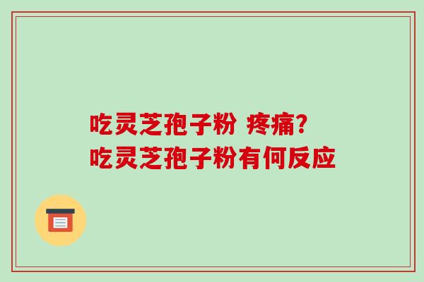 吃灵芝孢子粉 ？吃灵芝孢子粉有何反应