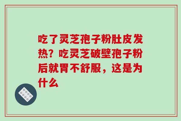 吃了灵芝孢子粉肚皮发热？吃灵芝破壁孢子粉后就胃不舒服，这是为什么