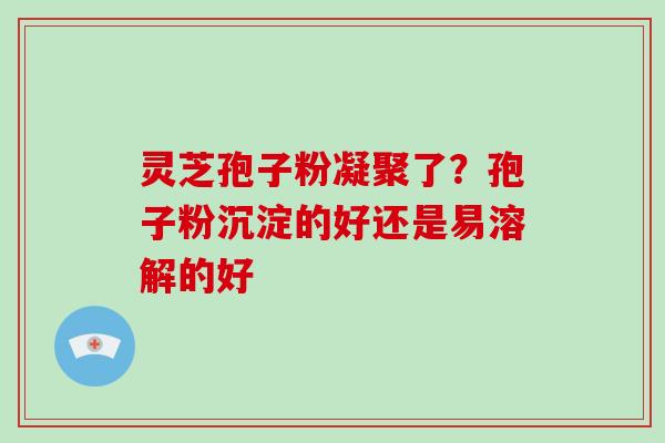 灵芝孢子粉凝聚了？孢子粉沉淀的好还是易溶解的好