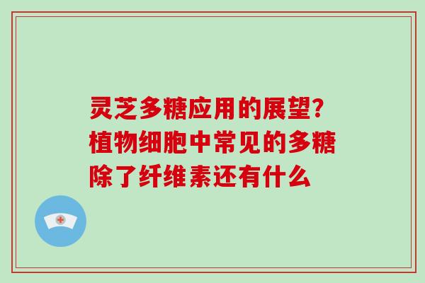 灵芝多糖应用的展望？植物细胞中常见的多糖除了纤维素还有什么