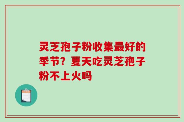 灵芝孢子粉收集好的季节?夏天吃灵芝孢子粉不上火吗 灵芝孢子粉收集好的季节?夏天吃灵芝孢子粉不上火吗