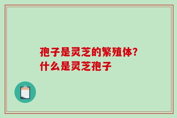 孢子是灵芝的繁殖体？什么是灵芝孢子