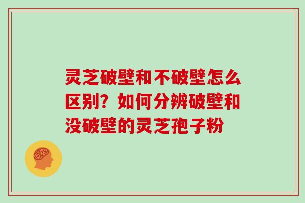 灵芝破壁和不破壁怎么区别?如何分辨破壁和没破壁的灵芝孢子粉 灵芝破壁和不破壁怎么区别?如何分辨破壁和没破壁的灵芝孢子粉