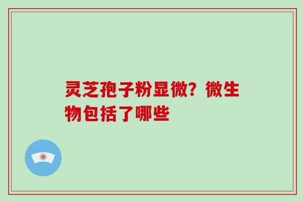 灵芝孢子粉显微？微生物包括了哪些