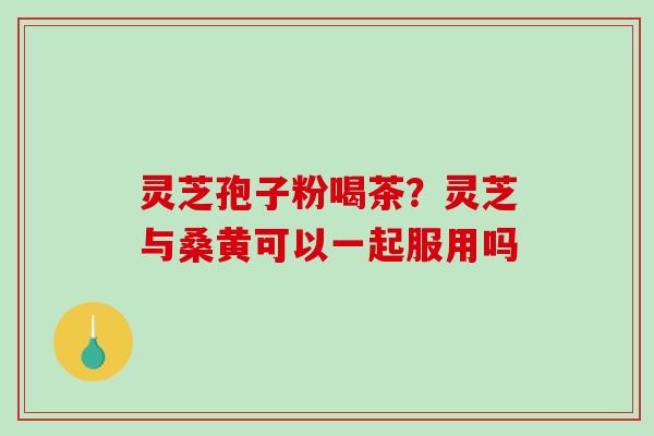 灵芝孢子粉喝茶？灵芝与桑黄可以一起服用吗