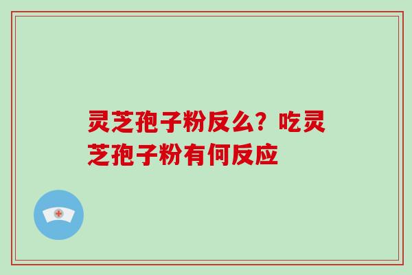 灵芝孢子粉反么?吃灵芝孢子粉有何反应 灵芝孢子粉反么?吃灵芝孢子粉有何反应