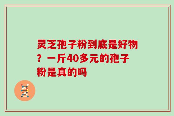 灵芝孢子粉到底是好物?一斤40多元的孢子粉是真的吗 灵芝孢子粉到底是好物?一斤40多元的孢子粉是真的吗