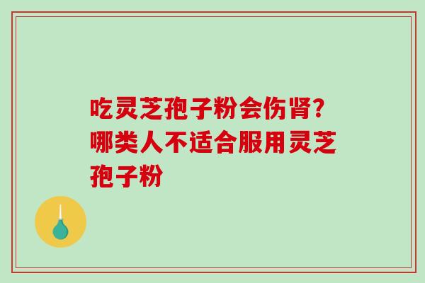 吃灵芝孢子粉会伤？哪类人不适合服用灵芝孢子粉