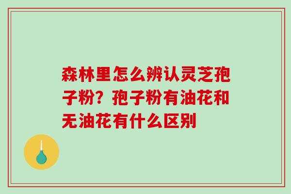 森林里怎么辨认灵芝孢子粉?孢子粉有油花和无油花有什么区别 森林里怎么辨认灵芝孢子粉?孢子粉有油花和无油花有什么区别