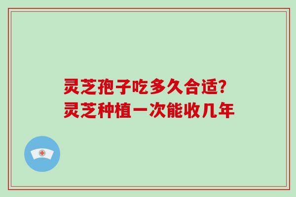 灵芝孢子吃多久合适?灵芝种植一次能收几年 灵芝孢子吃多久合适?灵芝种植一次能收几年