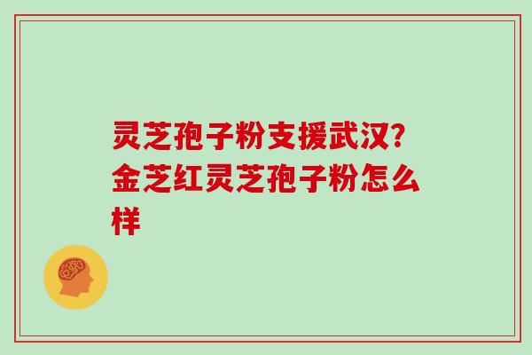 灵芝孢子粉支援武汉?金芝红灵芝孢子粉怎么样 灵芝孢子粉支援武汉?金芝红灵芝孢子粉怎么样