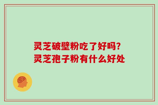 灵芝破壁粉吃了好吗?灵芝孢子粉有什么好处 灵芝破壁粉吃了好吗?灵芝孢子粉有什么好处