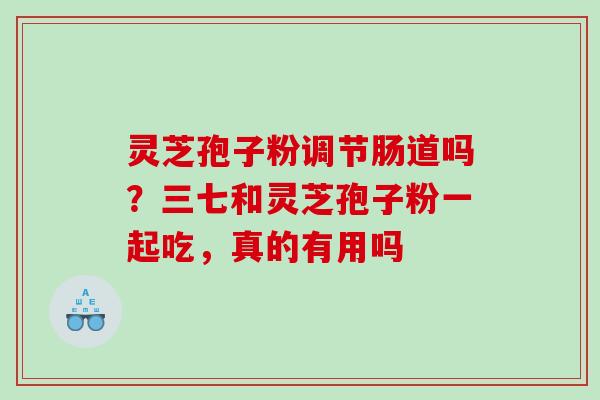 灵芝孢子粉调节肠道吗?三七和灵芝孢子粉一起吃,真的有用吗 灵芝孢子粉调节肠道吗?三七和灵芝孢子粉一起吃,真的有用吗