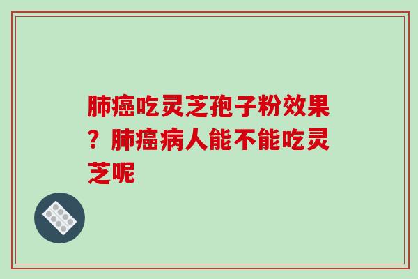 吃灵芝孢子粉效果?人能不能吃灵芝呢 吃灵芝孢子粉效果?人能不能吃灵芝呢