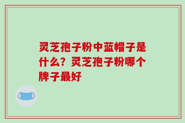 灵芝孢子粉中蓝帽子是什么?灵芝孢子粉哪个牌子好 灵芝孢子粉中蓝帽子是什么?灵芝孢子粉哪个牌子好