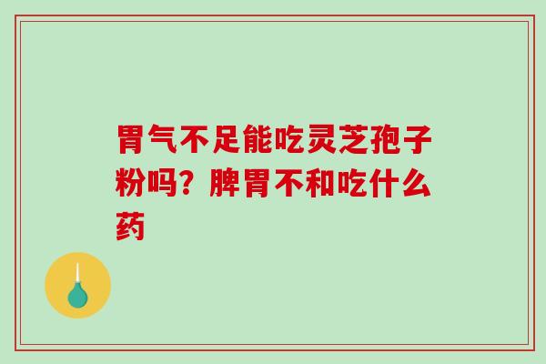 胃气不足能吃灵芝孢子粉吗?脾胃不和吃什么药 胃气不足能吃灵芝孢子粉吗?脾胃不和吃什么药