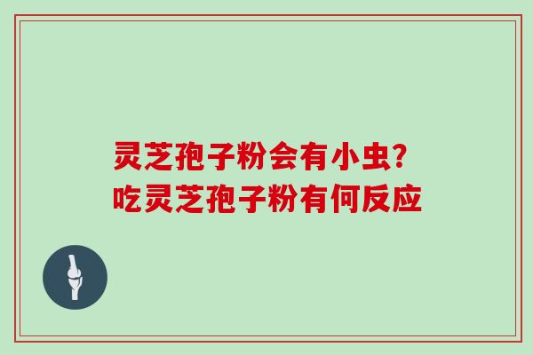灵芝孢子粉会有小虫?吃灵芝孢子粉有何反应 灵芝孢子粉会有小虫?吃灵芝孢子粉有何反应