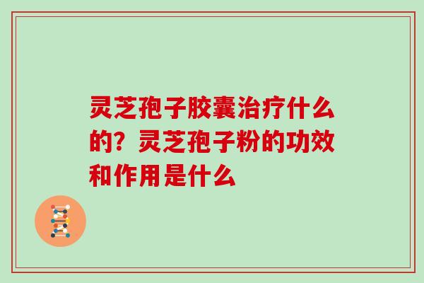 灵芝孢子胶囊什么的?灵芝孢子粉的功效和作用是什么 灵芝孢子胶囊什么的?灵芝孢子粉的功效和作用是什么