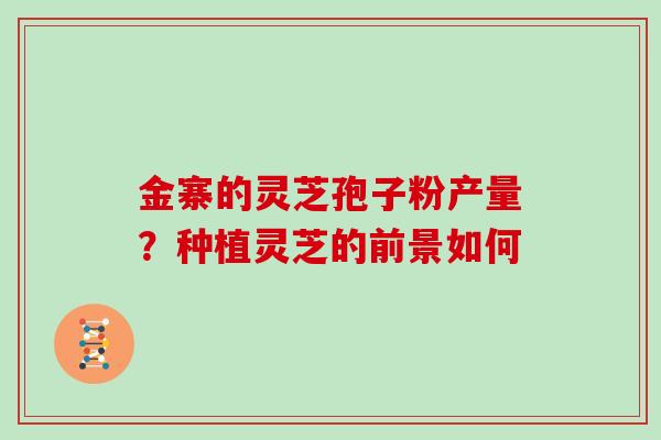金寨的灵芝孢子粉产量？种植灵芝的前景如何