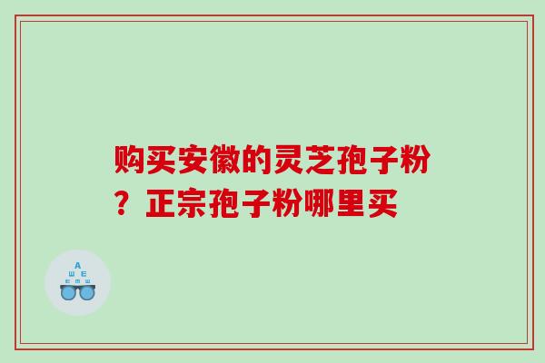购买安徽的灵芝孢子粉？正宗孢子粉哪里买