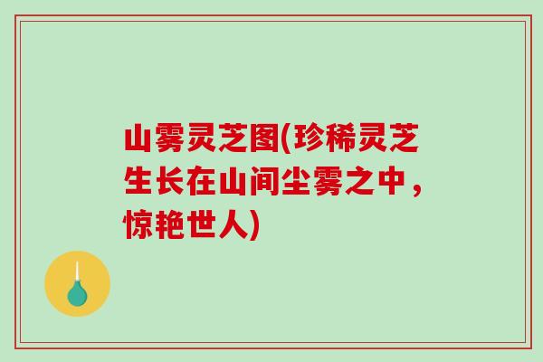 山雾灵芝图(珍稀灵芝生长在山间尘雾之中，惊艳世人)