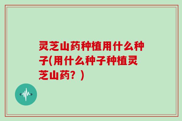 灵芝山药种植用什么种子(用什么种子种植灵芝山药？)