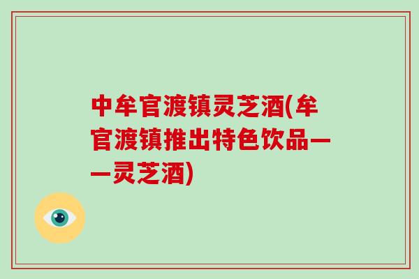 中牟官渡镇灵芝酒(牟官渡镇推出特色饮品——灵芝酒)