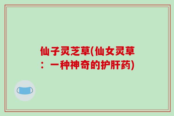 仙子灵芝草(仙女灵草：一种神奇的药)