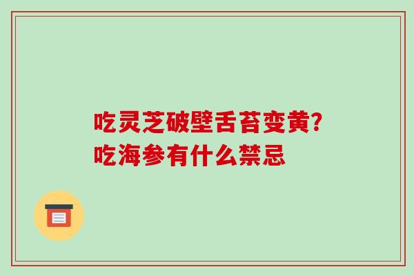 吃灵芝破壁舌苔变黄？吃海参有什么禁忌