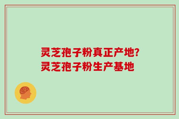 灵芝孢子粉真正产地？灵芝孢子粉生产基地