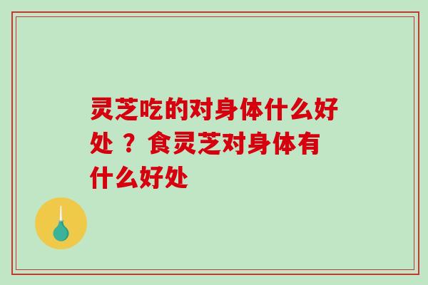 灵芝吃的对身体什么好处 ？食灵芝对身体有什么好处