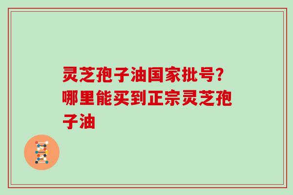 灵芝孢子油国家批号？哪里能买到正宗灵芝孢子油