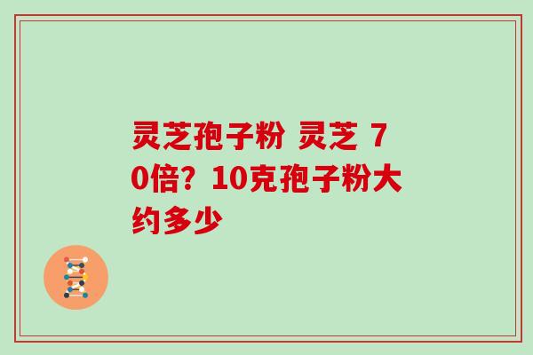 灵芝孢子粉 灵芝 70倍？10克孢子粉大约多少