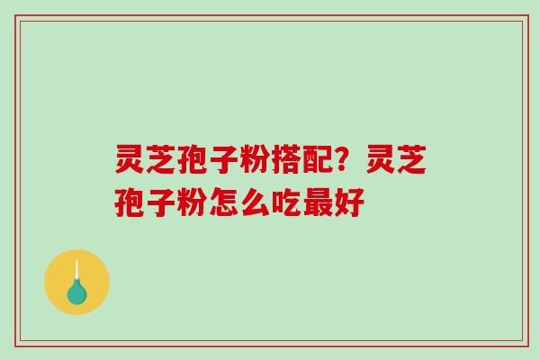 灵芝孢子粉搭配?灵芝孢子粉怎么吃好 灵芝孢子粉搭配?灵芝孢子粉怎么吃好