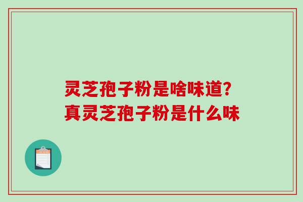 灵芝孢子粉是啥味道？真灵芝孢子粉是什么味
