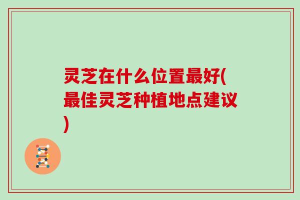 灵芝在什么位置好(佳灵芝种植地点建议)