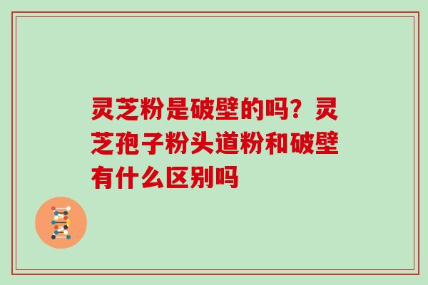 灵芝粉是破壁的吗?灵芝孢子粉头道粉和破壁有什么区别吗 灵芝粉是破壁的吗?灵芝孢子粉头道粉和破壁有什么区别吗