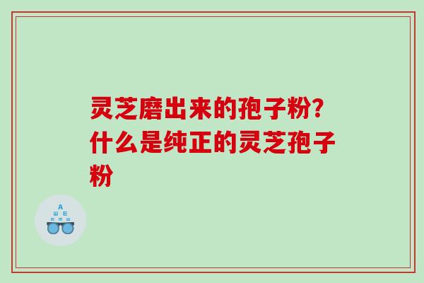 灵芝磨出来的孢子粉?什么是纯正的灵芝孢子粉 灵芝磨出来的孢子粉?什么是纯正的灵芝孢子粉
